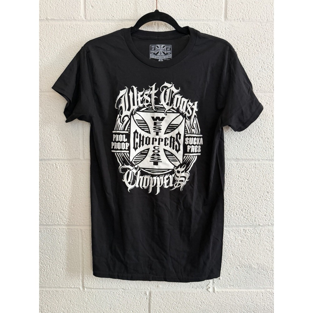 West Coast Choppers T Shirt Mens Small Black Biker Motorcycle Graphic Logo Tee
